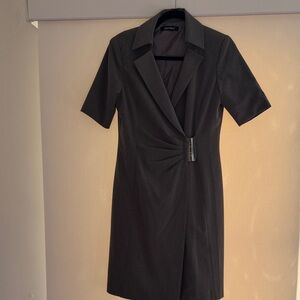 Ellen Tracy Dark Gray Mini Dress